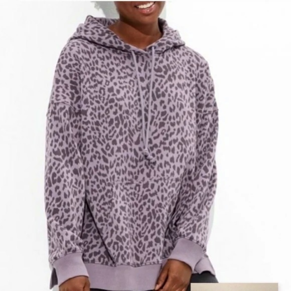 American Eagle Outfitters Lavender Leopard Hoodie